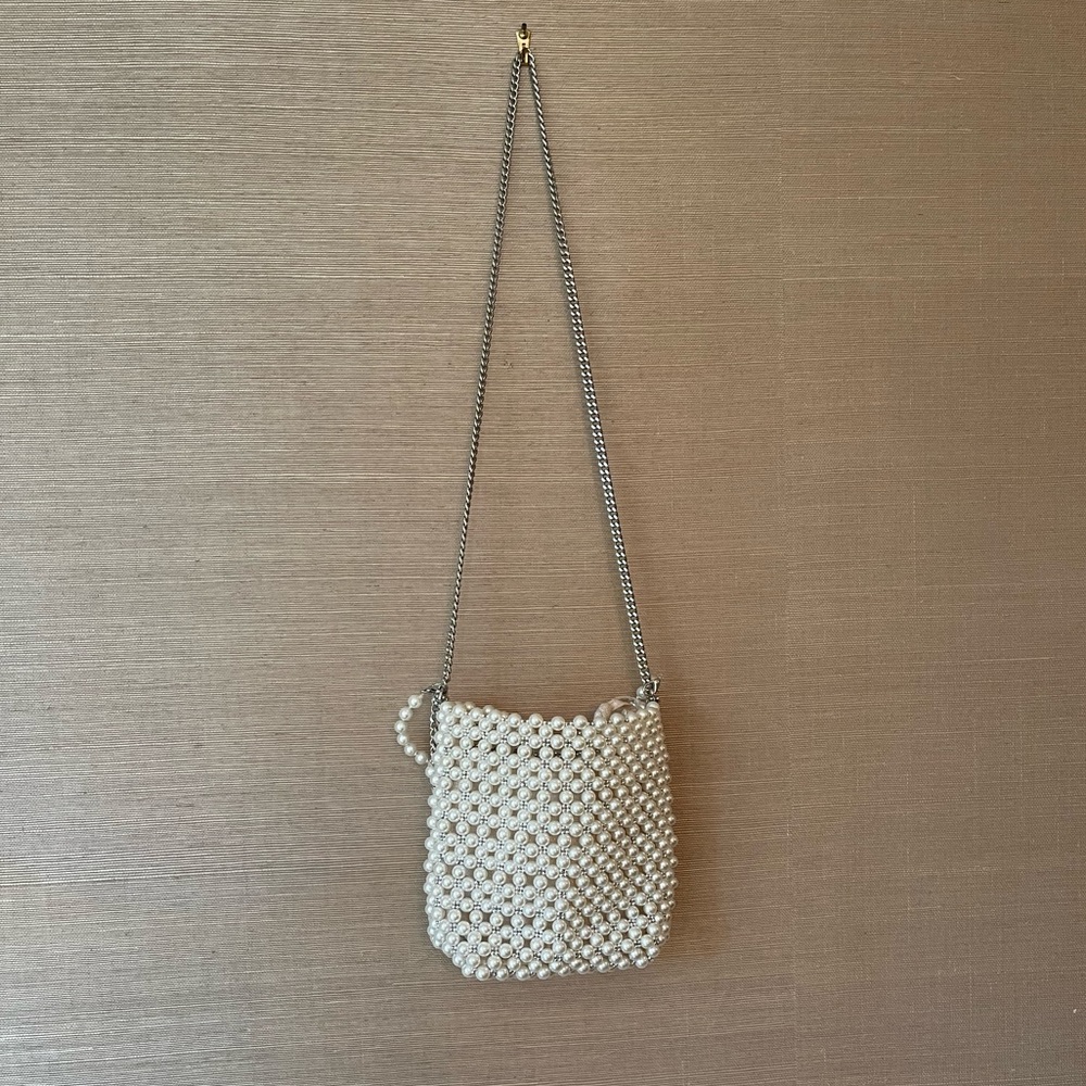 Zara mini beaded bucket bag